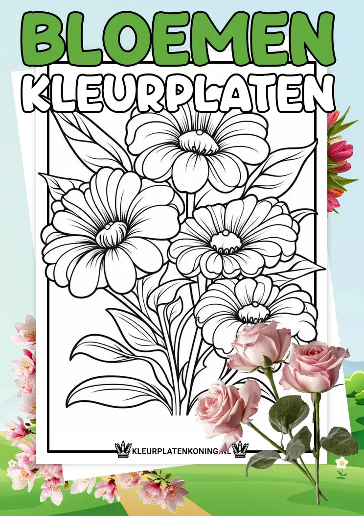 Bloemen kleurplaten