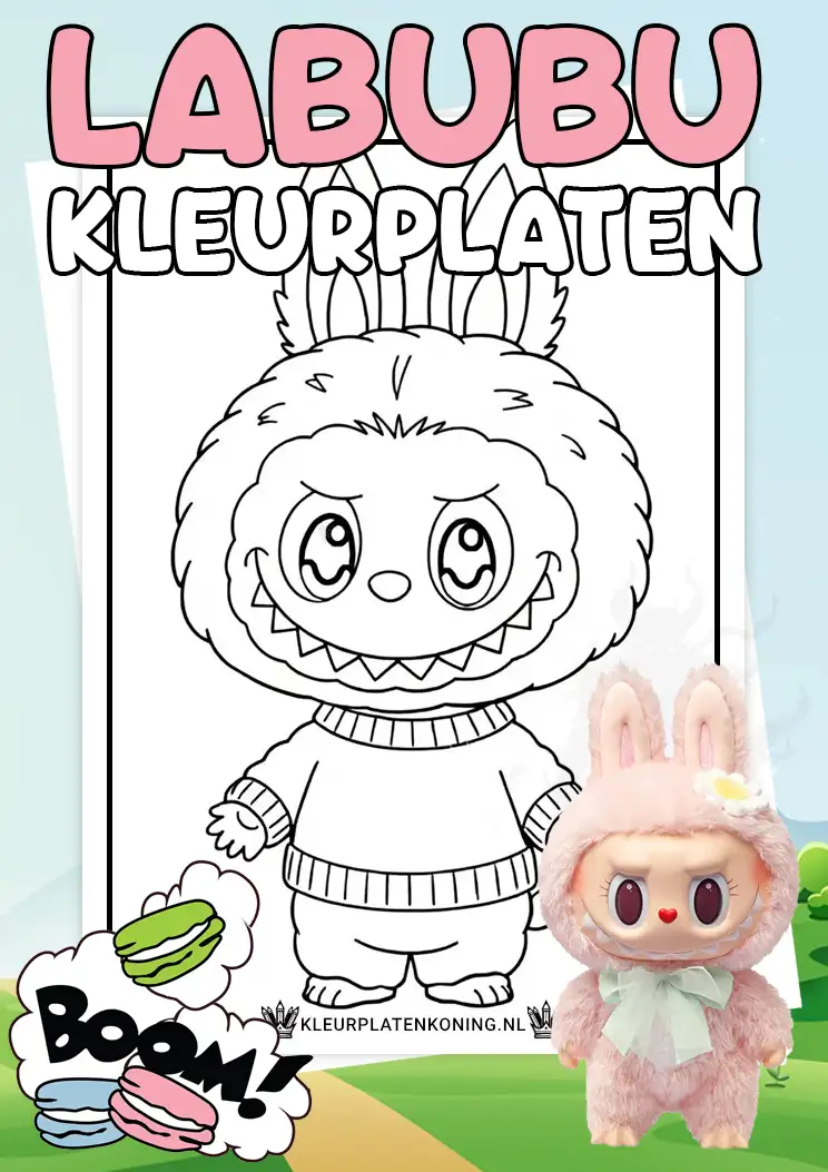 Labubu kleurplaten