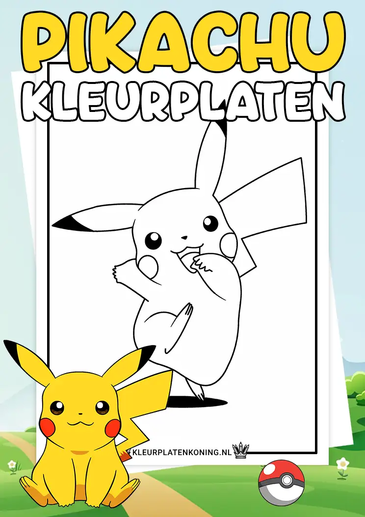 Pikachu kleurplaten printen